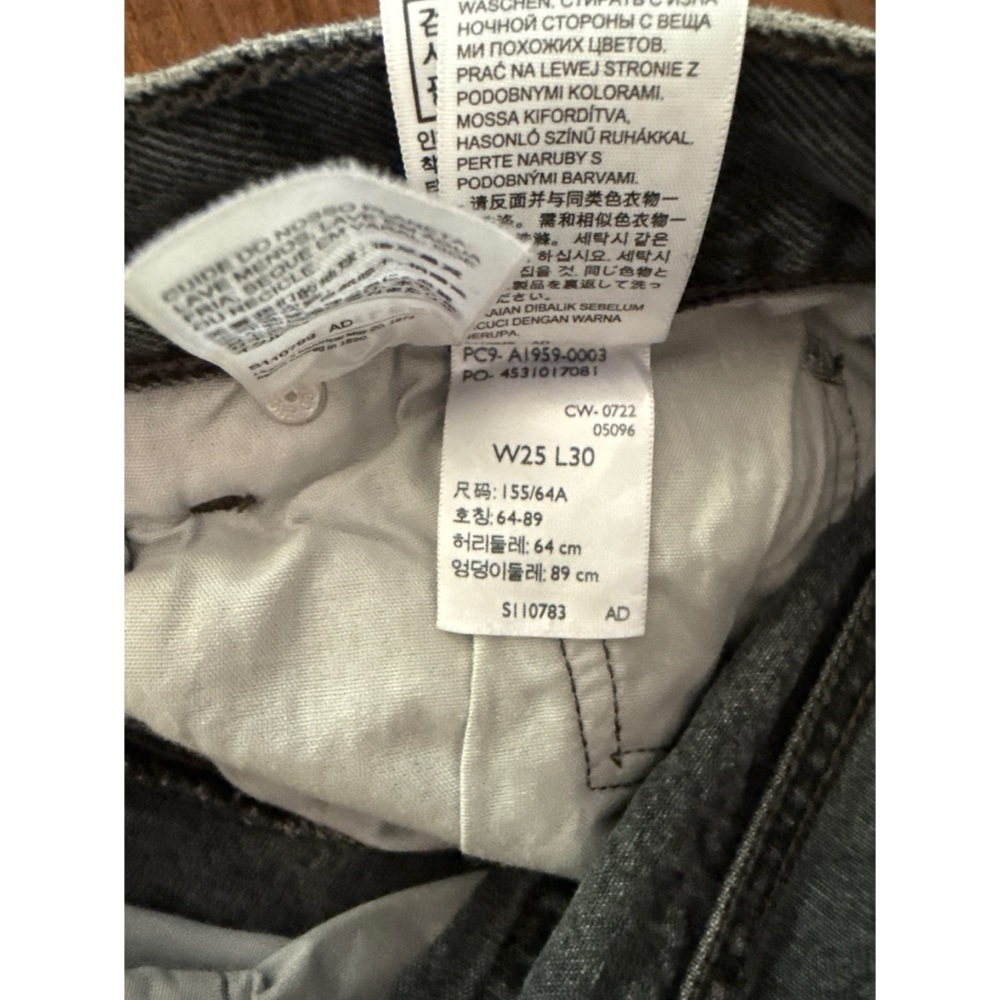 EUC Levi's Premium 501® ‘90S Ankle Grey Black Mid-rise Straight WOMEN'S JEANS 25 - Picture 6 of 14